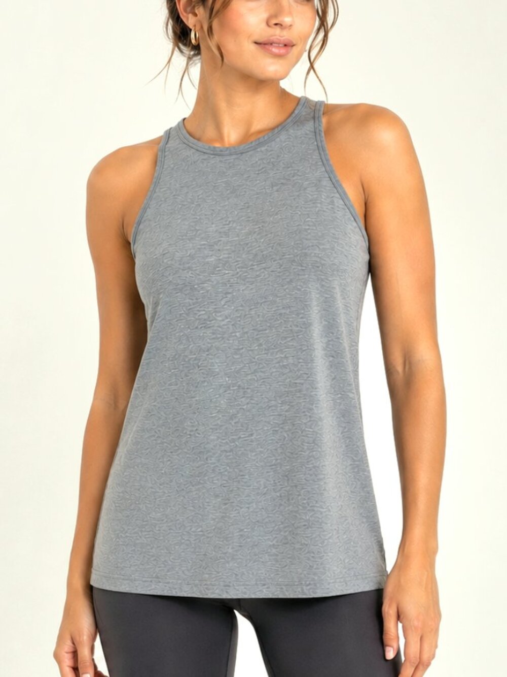 Lululemon Heather Gray Trapeze Twist Tank